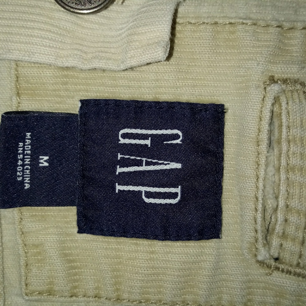 GAP light khaki corduroy jacket mens m